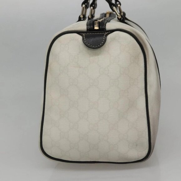 GUCCI GG Supreme Boston Bag PVC White Gold 193603 Auth 140312 - Picture 6 of 16